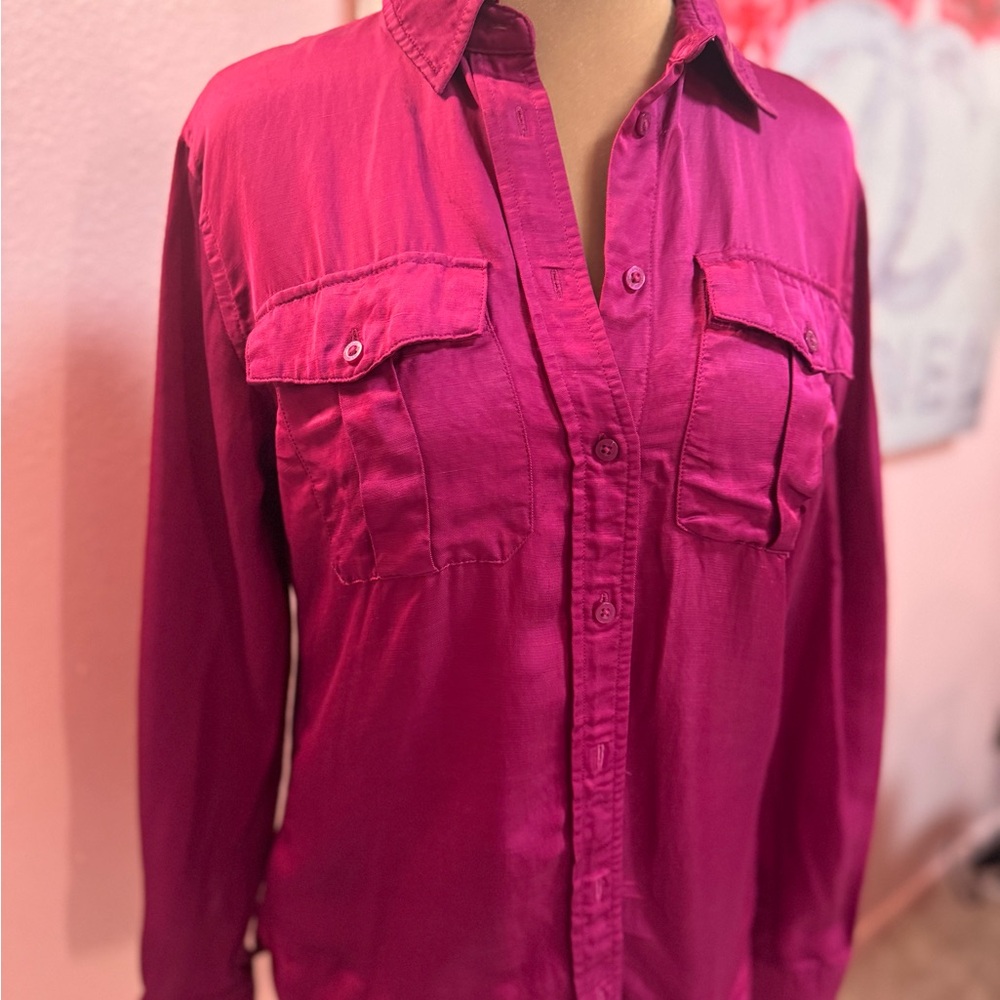 Ralph Lauren Fuchsia Button-Down Shirt